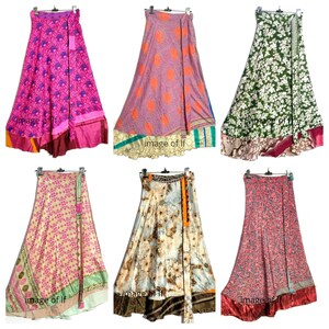 Wholesale Lots Sari Silk Wrap Skirt Reversible and Lightweight Floaty ...