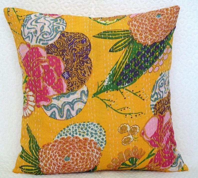 Indian Handmade Pillow Covers Farmhouse Pillow Covers Cotton Etsy