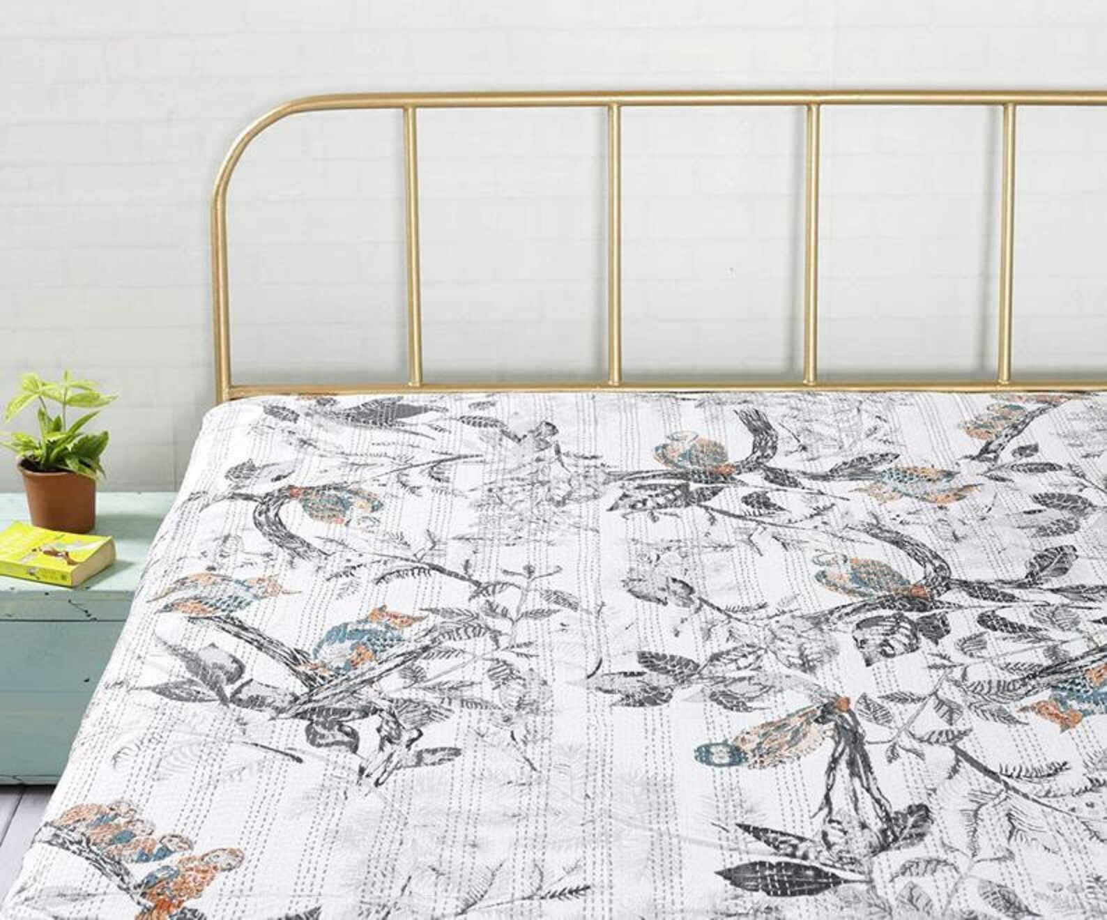 Indian Vintage Bird Print Quilt Etsy