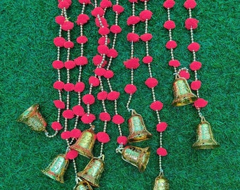Garlands Decorative with Bell, Holi Party Decor, Photo Prop, Indian wedding decoration, Mehndi Decoration, Party Backdrop