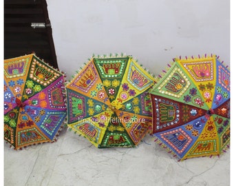 20  Lot Elephant Design Indian Elephant Design Decorative Umbrella Sun Parasol Wedding Birthday Party Decoration Lot Of Umbrella