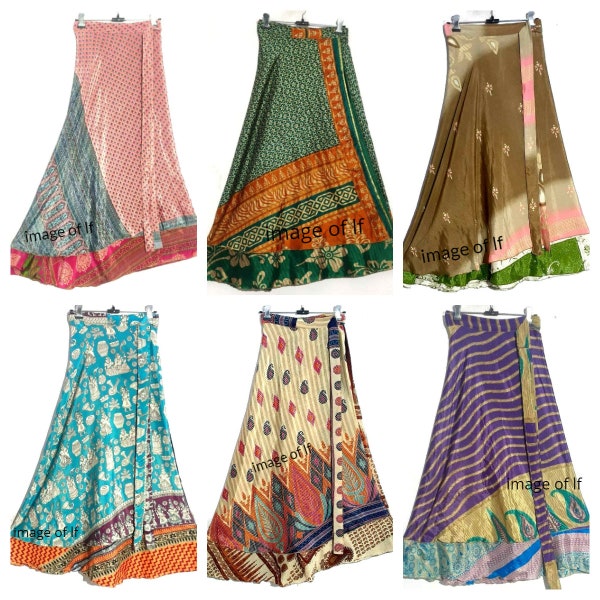 Vintage Indian Silk Maxi Skirt,Bohemian Skirt,Floral maxi skirt,Hippie Skirts,Boho skirt,Summer skirts,Wrap skirt (Assorted Colors)
