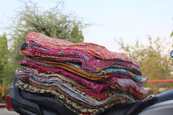 5 Pc Wholesale Vintage Kantha Quilt Assorted Quilts