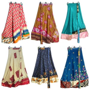 Wholesale Indian 2 Layer Vintage 36 Long Silk Skirts - Etsy