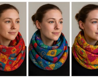 Indian Vintage kantha scarves cotton Kantha Shawls Indian Scarf Handmade Scarf Dupatta Stole Kantha