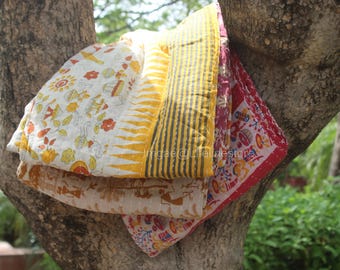 Wholesale Lot Of Indian Vintage Kantha Quilt Throw Reversible Blanket Bedspread Cotton Fabric BOHEMIAN quilt  for sale