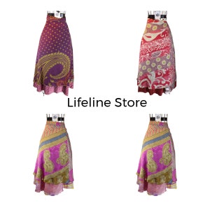 Vintage Indian Silk Maxi Skirt,Bohemian Skirt,Floral maxi skirt,Hippie Skirts,Boho skirt,Summer skirts,Wrap skirt (Assorted Colors)