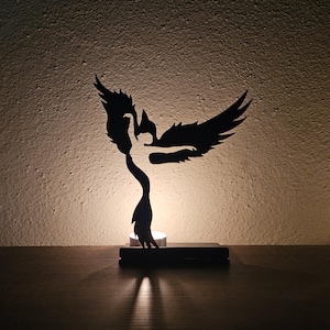Rabe und Ballerina Kerzenhalter SVG, Teelichthalter, Glowforge Digitale Dateien für Laser-Maschine, Cnc-Schneiden und DIY-Projekte, DXF, Ai
