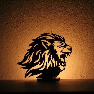 Castiçal de leão, lanterna de ano novo, arquivos digitais Noel para corte a laser e corte cnc, DXF, SVG, EPS, decorações para casa, caixa de luz