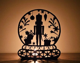 Nutcracker Candle Holder | Christmas SVG DXF AI (Digital Download)