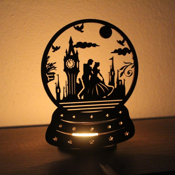 Romantic Candle Holder, Wooden Lantern Pattern, Laser and Cnc Cutting, Diy Projects, DXF, SVG, EPS, Ai Files, Shadow - Light Box, Vector