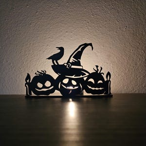 ハロウィンパンプキンキャンドルホルダー、ティーライトホルダー、レーザーカット、CNCカット、DIYプロジェクト用のデジタルファイル、DXF、SVG、Ai