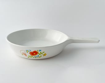 Vtg 6.5” Corningware Saucepan Frypan Wildflower Spring Bouquet