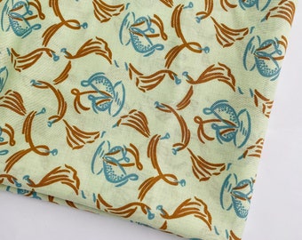 Vtg MCM Mint Green Fabric BTY & BTHY