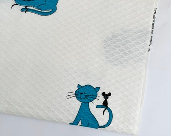Vtg Cat by Peter Pan Fabrics BTY & BTHY