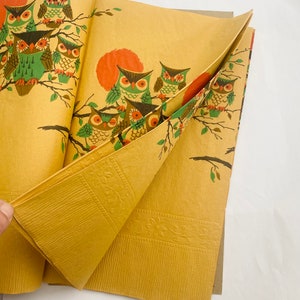 Vintage Owl Paper Tablecloth