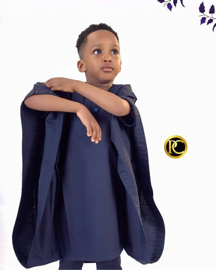 Cute African Kid Clothing, African Boys Sets, Shirt & Trousers With Agbada, Kids Black Suit/, Traditional Attire