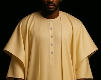 Agbada African Men's Clothing, African Wedding Attire Groom Suit Guests Groomsmen Birthday Party Nigerian Embroidery Agbada Buba Sokoto