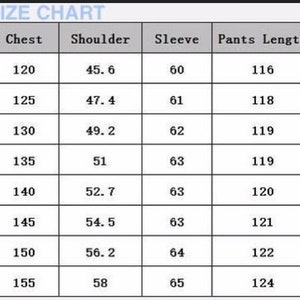 May include: A men's size chart in centimeters, showing measurements for clothing sizes M through 6XL. The chart includes measurements for cloth length, chest, shoulder, sleeve, pants length, waist, and hip.