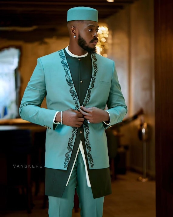bolu African Men clothing,African Men wedding Suit, shirt and trouser, Groom embroided Suit, Men wear, Men dress, Prom Suit, bolu African Men clothing,African Men wedding Suit, shirt and trouser, Groom embroided Suit, Men wear, Men dress, Prom Suit,