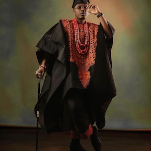 Aso Oke Agbada African Men's Clothing, African Wedding, Groom Attire, Groom Suit, Groomsmen Suit, Nigerian Embroidery Agbada Buba and Sokoto