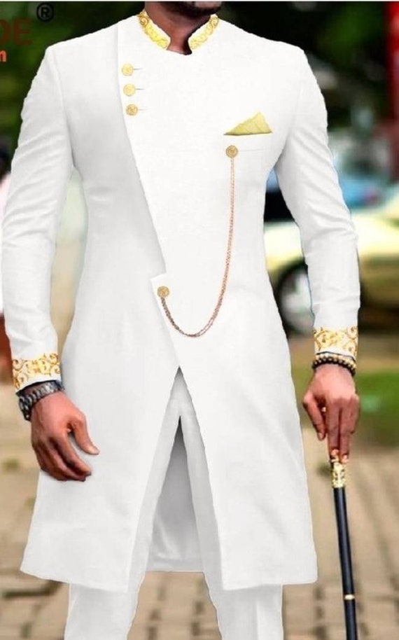 Telu African Men Clothing, African Men Suit, African Mens Wear, African Clothing, African Wedding Men