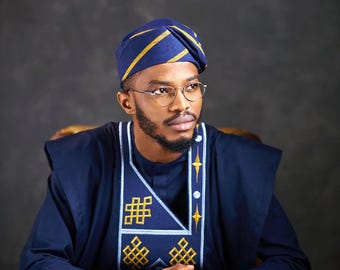 Agbada African Men's Clothing, African Wedding Attire Groom Suit Guests Groomsmen Birthday Party Nigerian Embroidery Agbada Buba Sokoto