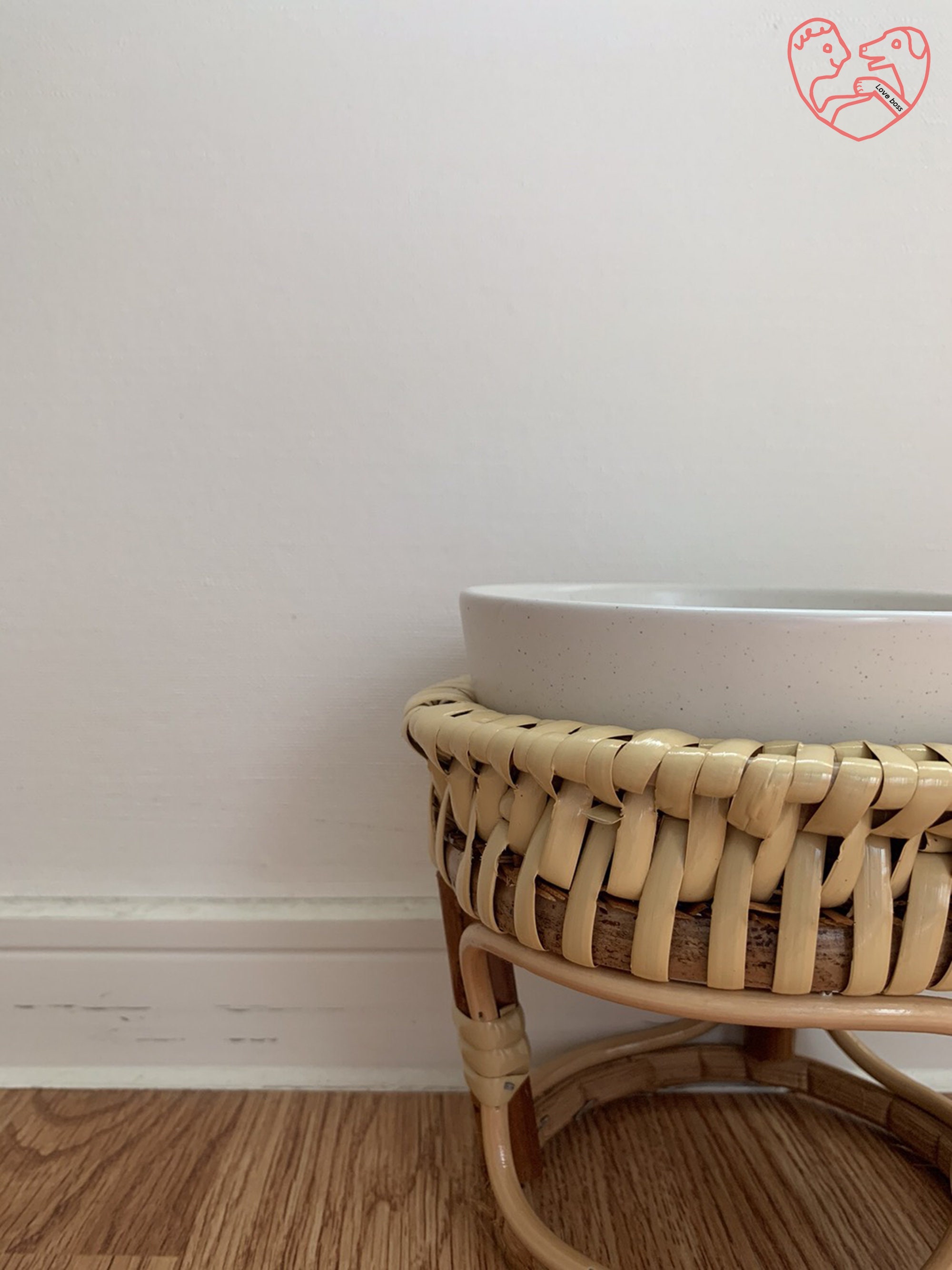 Rattan Dog Bowl Stands,dog Stand Dish,pet Design Furniture,rattan