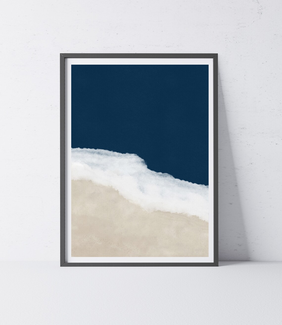 Abstract Minimalist Ocean Beach Coastal Landscape Wall Art Print