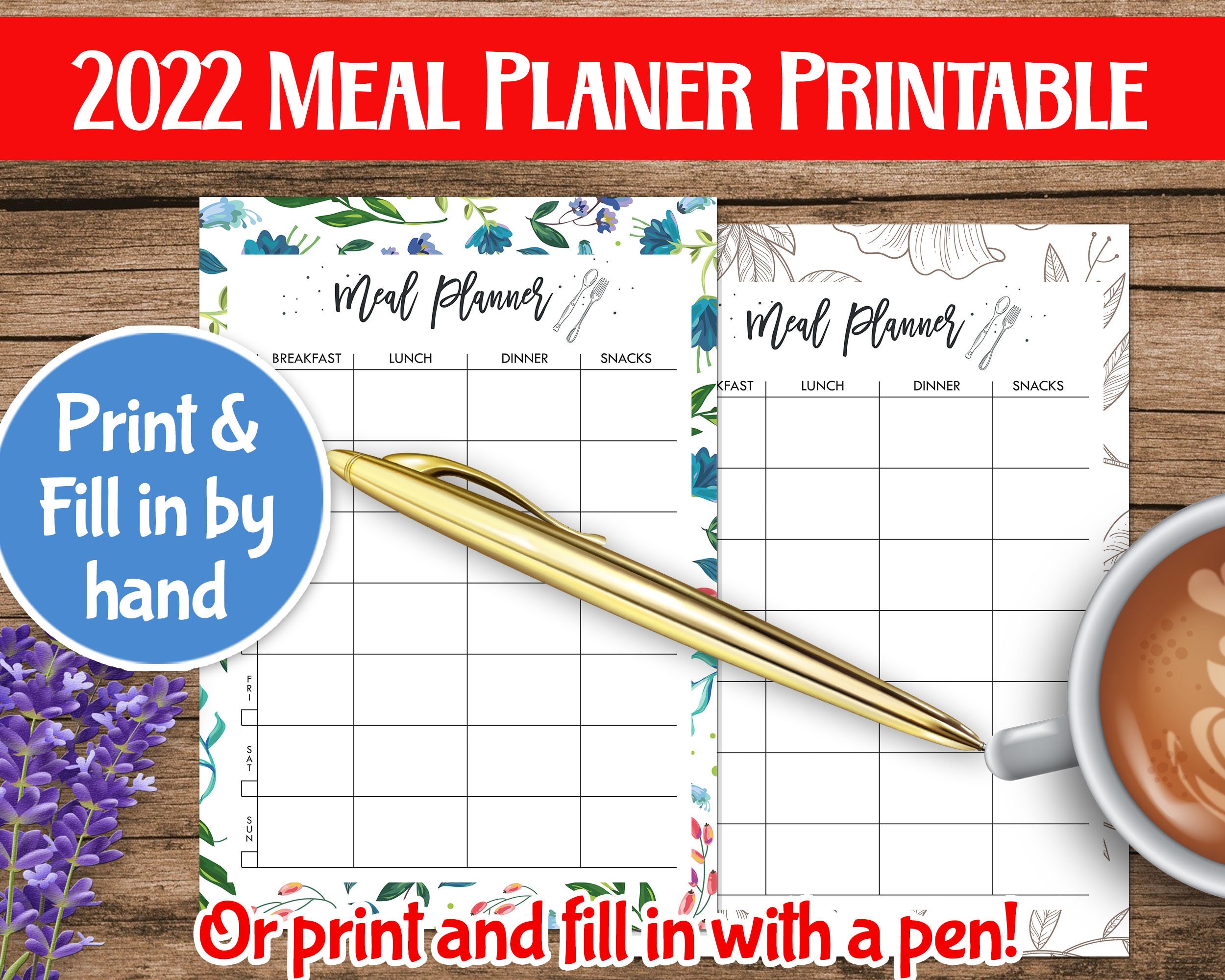 EDITABLE Meal Plan Printable, 2024 Weekly Meal Plan Printable, Meal