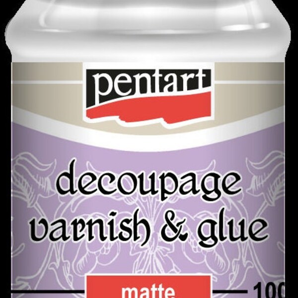 Pentart Decoupage Varnish & Glue, Matte 100 ml | Art-Craft Projects, Scrapbooking, Art Journals, Mixed Media, Collage