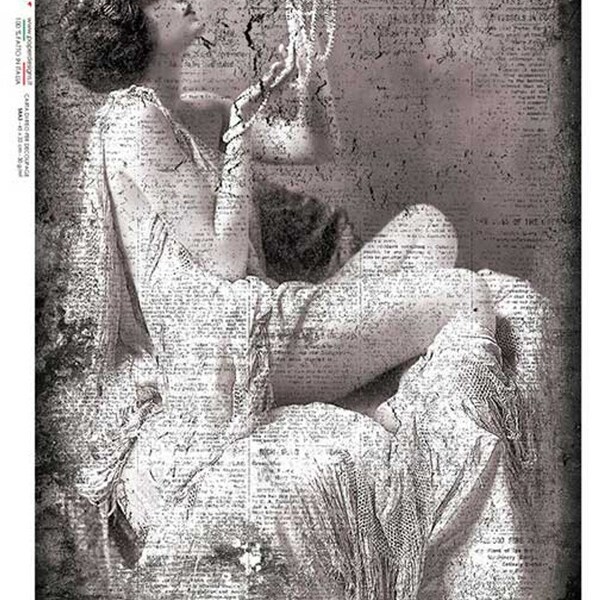 Paper Designs Washipaper Rice Paper for Decoupage Old Photos 0109 Vintage Beauty A4