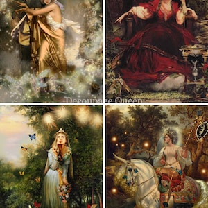 Decoupage Queen A4 Rice Paper Howard D. Johnson Women of the Realm Art-Craft Projects, Scrapbooking, Art Journals, Mixed Media, Collage