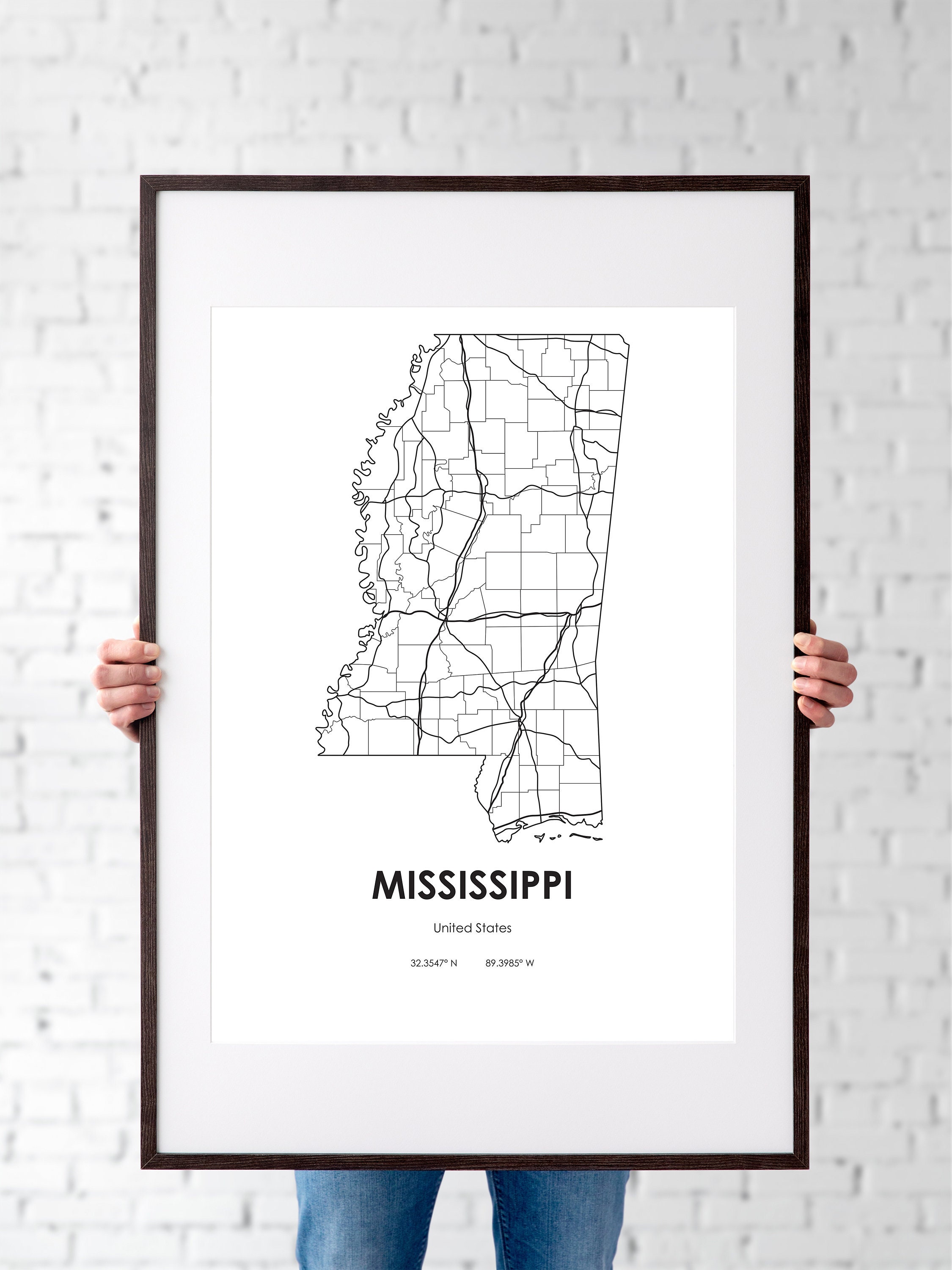 Mississippi State Map Digital Printable Vector Illustration Wall Art ... Mississippi State Map Digital Printable Vector Illustration Wall Art ...