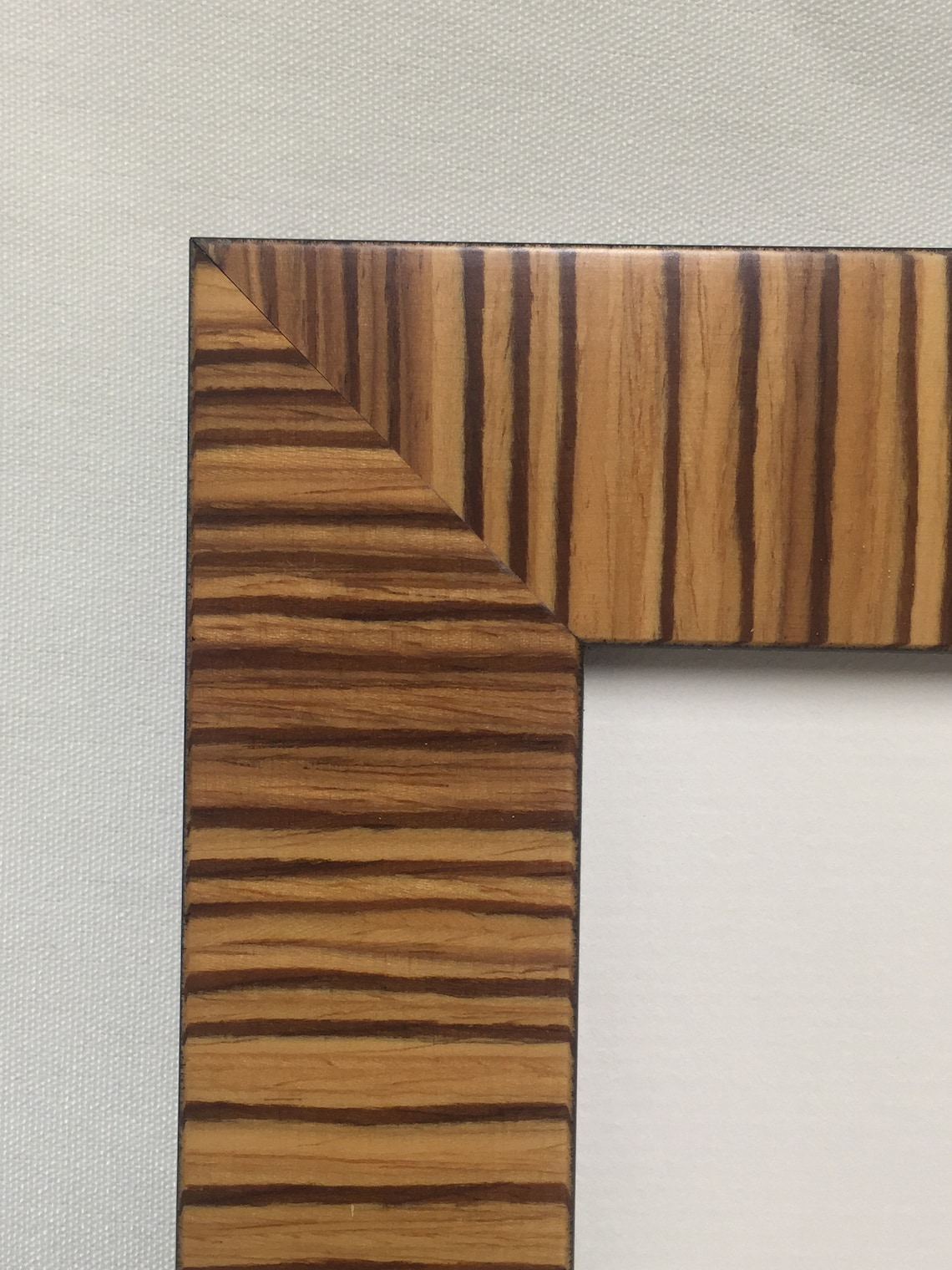 African Zebrawood Exotic Picture Frame with Black Edge 1 Etsy