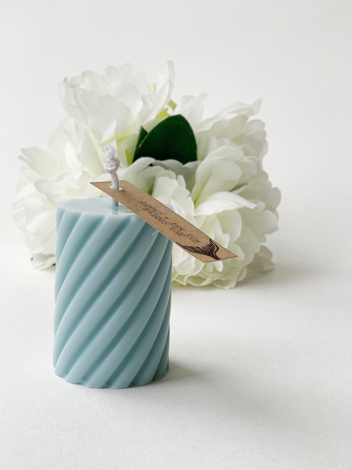 Soy Spiral Pillar Candle 5cm X7cm Pillar Candle / Soy Pillar Etsy UK