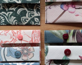 Small gift envelopes made from wallpaper – sewn set of 3 – upcycled, packaging for money, jewelry & small items