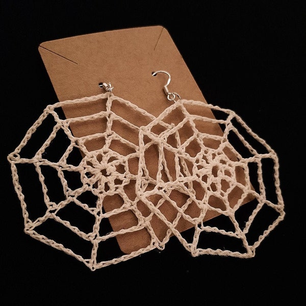 Crochet Spiderweb Earrings