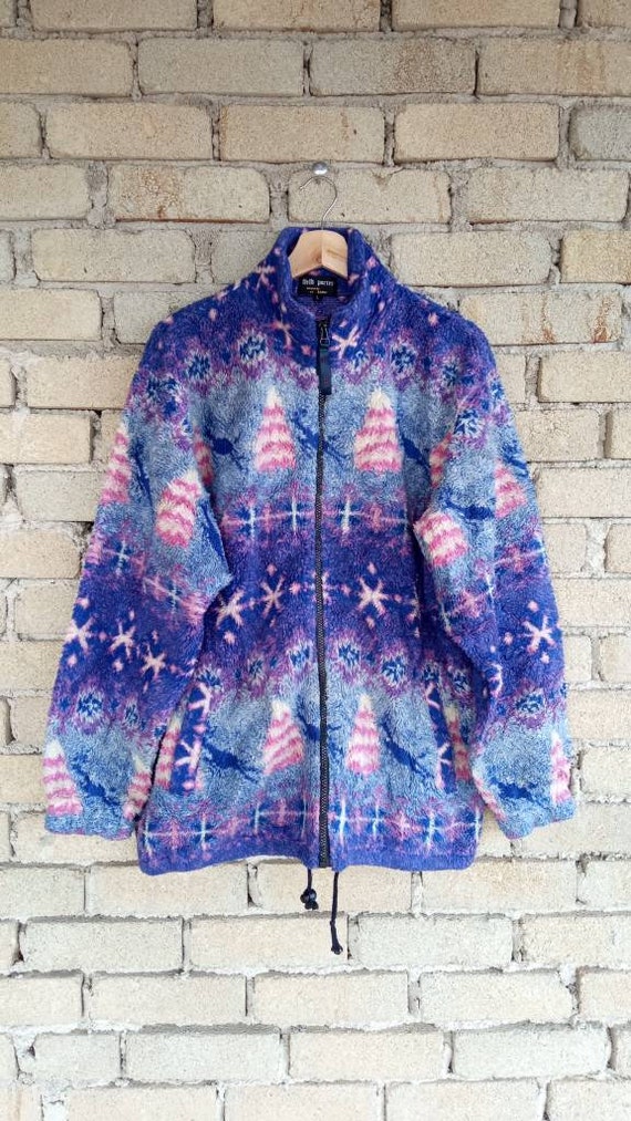 Vintage Field Porter Printed Fleece Sweater Jacket