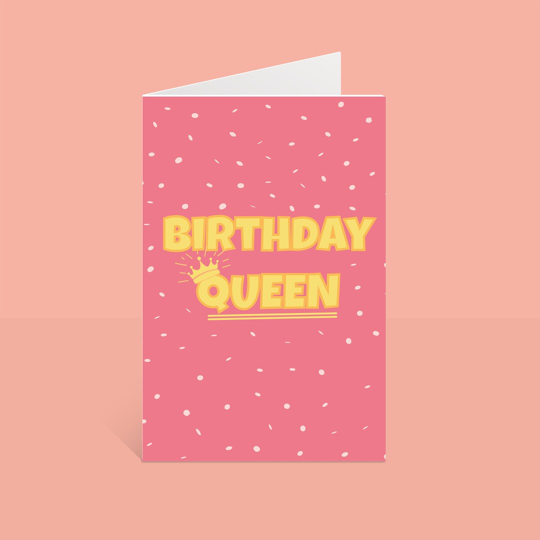 Birthday Queen Birthday Card Queen - Etsy