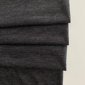 Italian wool knit fabric, designer fabric, fine knit, high quality, color: dark grey