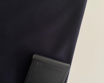 Luxury Italian LANA VERGINE fabric, 100% wool, premium quality, color: dark blue