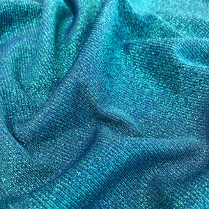 ITALY DESIGNER fabric, viscose jersey - blend - lurex fabric, best quality, color: old sea wave
