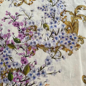 Exclusive Italian linen fabric, designer fabric in famous designer style, high quality, last piece 1.30 meters