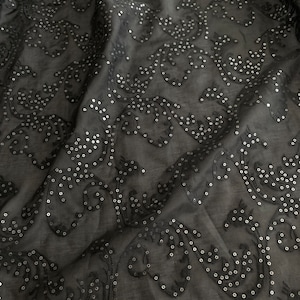 Exclusive high-quality Italian cotton/silk batiste fabric, with beautiful knit, with additional sequins, high quality