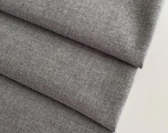 Luxury Italian LANA VERGINE fabric, 100% wool, premium quality, color: grey