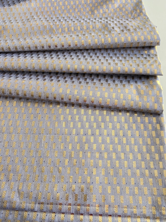 Italienischer Designer-Baumwollstoff im Designer-Stil,  mit Lurexmuster