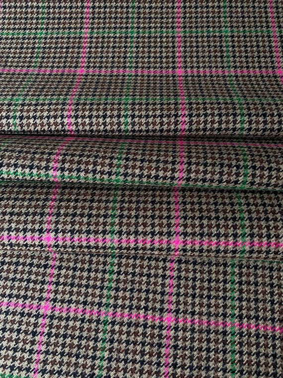Italienischer Berühmte Designer Wolle Stoff, Mantel Stoff, auf Vliesstoff, premium Qualität,karierte Stoff