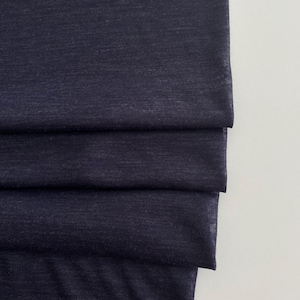 Italian wool knit fabric, designer fabric, fine knit, high quality, color: dark blue
