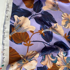High-quality Italian designer 100% silk fabric. Last piece - 0.90 meters